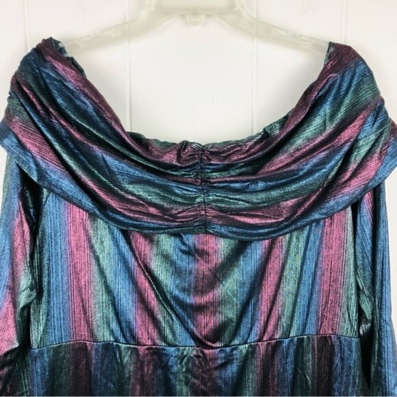 Eloquii Womens Criss Cross Bodice Rainbow Dress Size 20 - Picture 12 of 15